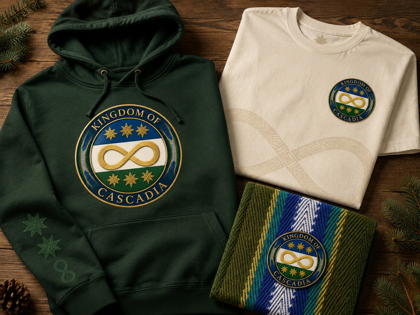 Kingdom of Cascadia apparel mockup