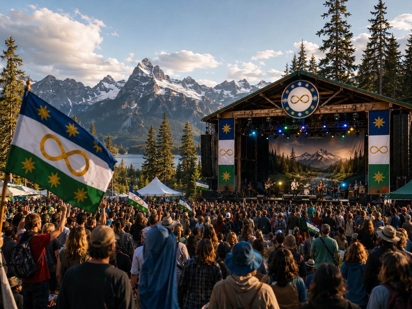 Cascadia outdoor music festival concept