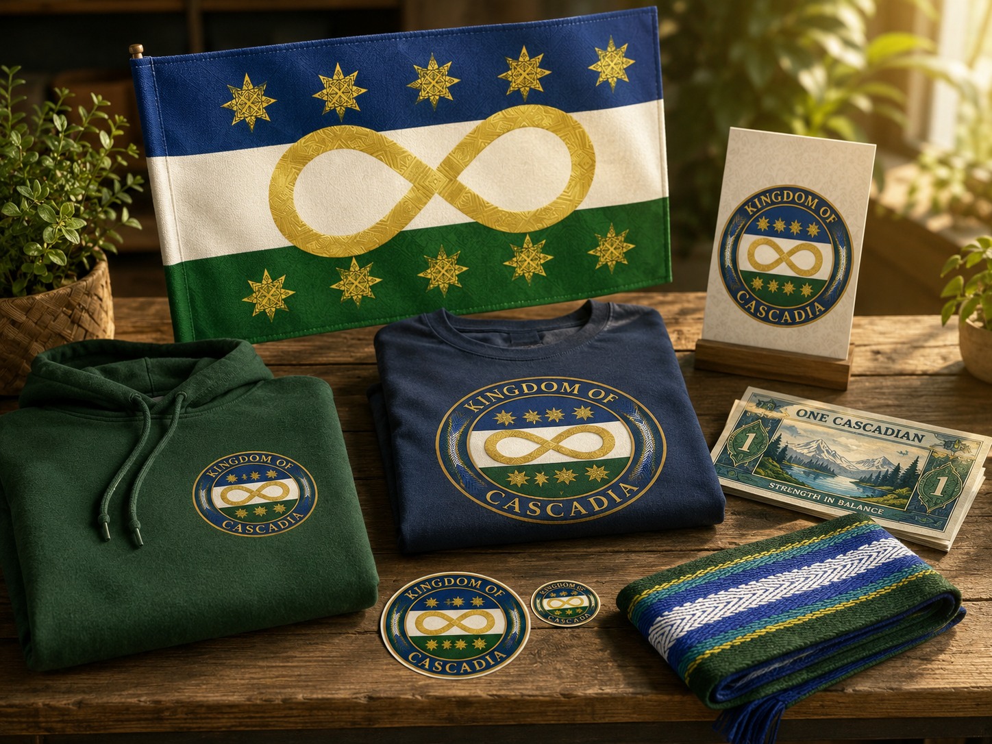 Cascadian merch and shop display